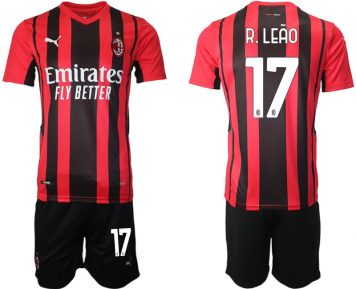 AC Mailand Milan Rafael Leão #17 Herren Heimtrikot Trikotsatz Kurzarm + Kurze Hosen