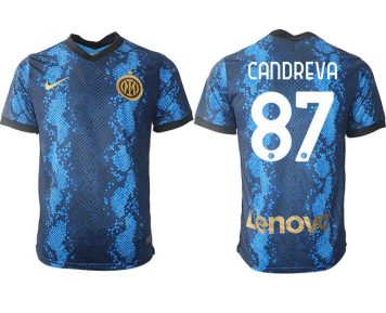Antonio Candreva #87 Inter Milan Fußball Trikot Kurzarm Herren Heimtrikot