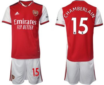 Arsenal Heimtrikot 2021-22 Chamberlain 15# Herren rot Kurzarm + Kurze Hosen