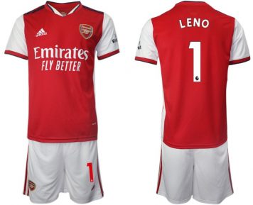 Arsenal Heimtrikot 2021/22 Fußball Kit Leno 1# Herren Kurzarm rot + Kurze Hosen