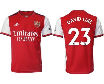 Arsenal rot Home Shirt 2021-22 Outsize with David Luiz 23 printing