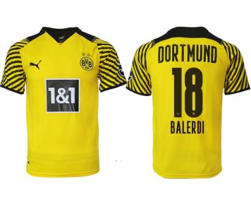BVB Borussia Dortmund 2021-22 Heimtrikot gelb mit Aufdruck Balerdi 18 online kaufen
