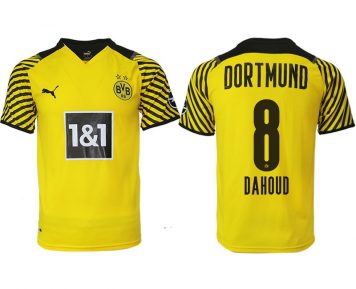 BVB Borussia Dortmund 2021/22 Heimtrikot gelb mit Aufdruck Dahoud 8