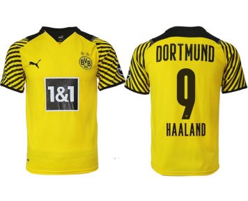 BVB Borussia Dortmund 2021/22 Heimtrikot gelb mit Aufdruck Haaland 9