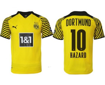 BVB Borussia Dortmund 2021/22 Heimtrikot gelb mit Aufdruck Hazard 10