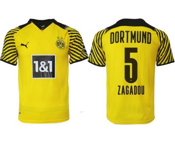 BVB Borussia Dortmund 2021/22 Heimtrikot gelb mit Aufdruck Zagadou 5