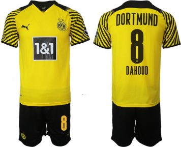 BVB Borussia Dortmund Dahoud 8# Heimtrikot Herren 21/22 Gelb Schwarz Trikotsatz