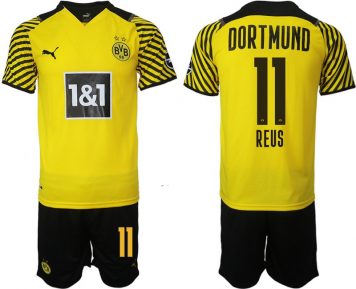 BVB Borussia Dortmund Heimtrikot Herren 2021/22 Reus 11# Gelb Schwarz Trikotsatz