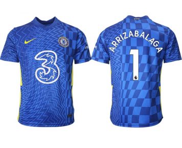 Chelsea 2021/22 Heimtrikot Fanversion Fußball Trikot Kurzarm Arrizabalaga 1# T-Shirt