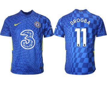 Chelsea F.C. 2021/22 Didier Drogba 11# Heimtrikot Kurzarm