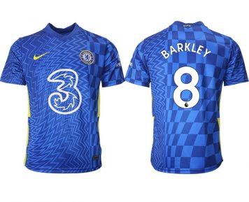 Chelsea FC 2021/22 Fußballtrikots Heimtrikot Kurzarm mit Aufdruck Barkley 8