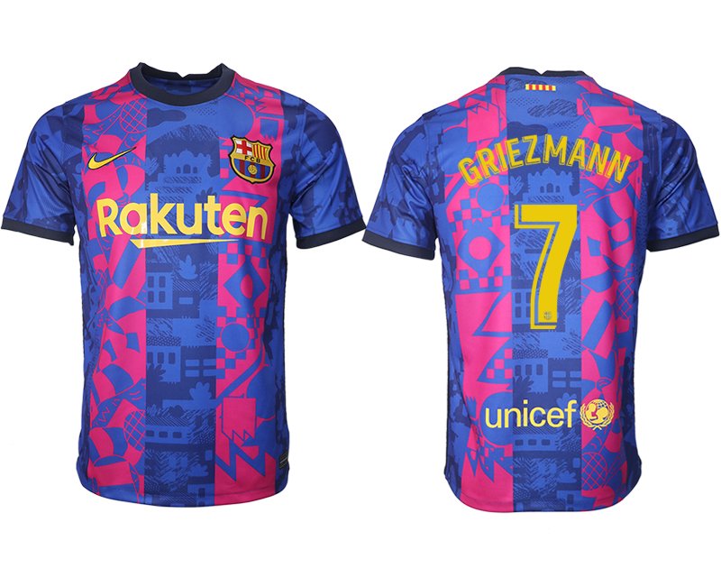 Drittes Trikot FC Barcelona Herren 2021/22 mit Griezmann 7 Individualdruck
