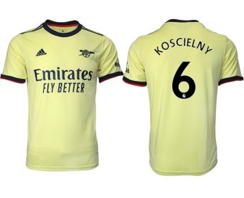 FC Arsenal Auswärts Fußball Trikot 2021/22 Gelb mit Aufdruck Koscielny 6 online kaufen