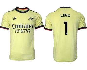 FC Arsenal Auswarts Fussball Trikot 2021-22 Gelb mit Aufdruck LENO 1