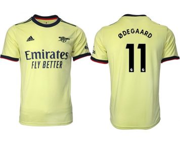 FC Arsenal Auswärts Fußball Trikot 2021/22 Gelb mit Aufdruck ØDEGAARD 8