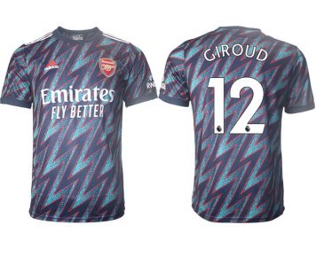 FC Arsenal Auswärtstrikot 2021/22 3rd Trikot blau mit Aufdruck Giroud 12