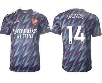 FC Arsenal Auswärtstrikot 2021/22 3rd Trikot blau mit Aufdruck Henry 14 online kaufen
