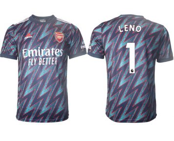 FC Arsenal Auswärtstrikot 2021/22 3rd Trikot blau mit Aufdruck LENO 1
