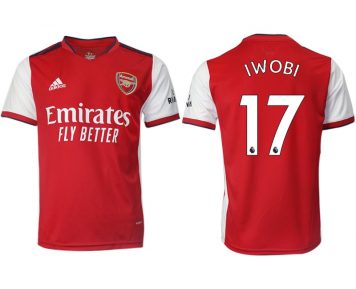 FC Arsenal Herren 2021/22 Heim Trikot rot/weiß mit Aufdruck IWOBI 17