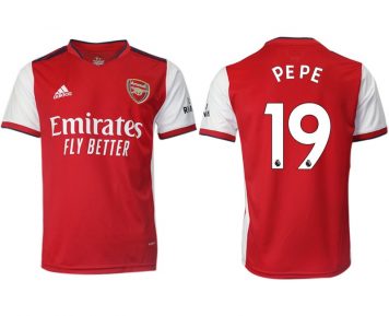 FC Arsenal Herren Heim Trikot 2021/22 rot/weiß mit Aufdruck PEPE 19