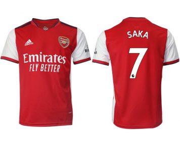 FC Arsenal London 2021/22 SAKA 7 Herren Heimtrikot rot/weiß Fußballtrikots