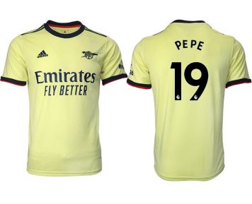 FC Arsenal London Trikot Away 2021/22 Gelb mit Aufdruck PEPE 19