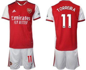 FC Arsenal London Trikot Home 2021-22 Torreira 11# Herren rot Kurzarm + Kurze Hosen