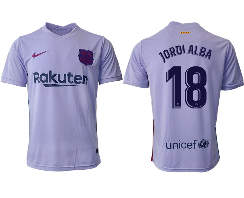 FC Barcelona 2021/22 Auswärtstrikot mit Aufdruck Jordi Alba 18 günstig online kaufen