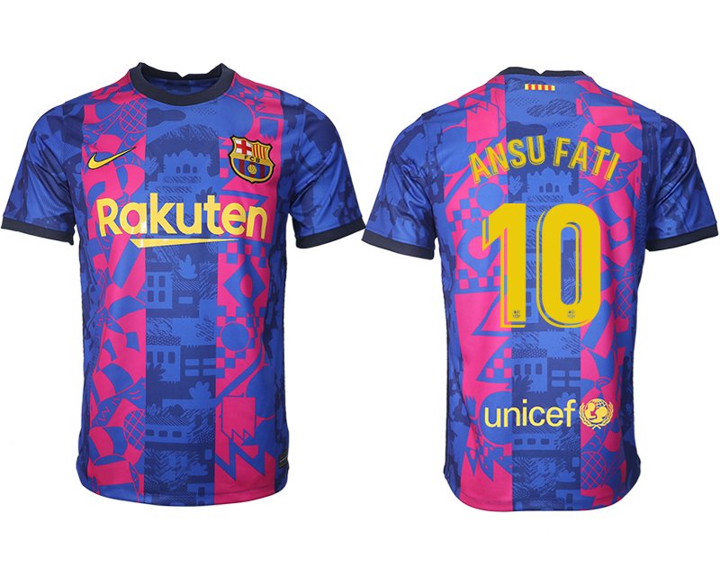 FC Barcelona Herren 3rd Kit 2021/22 mit Aufdruck ANSU FATI 10 günstig online kaufen