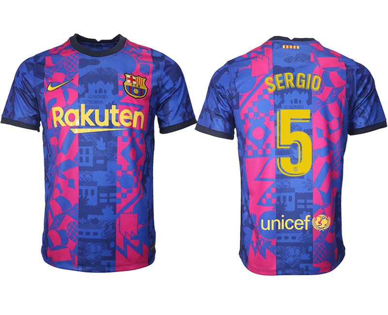 FC Barcelona Herren 3rd Kit 2021/22 mit Aufdruck SERGIO 5 günstig online kaufen