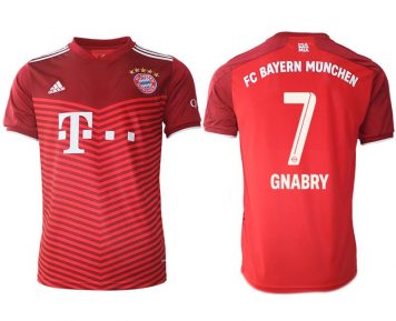 FC Bayern München 2021/22 Heimtrikot rot mit Aufdruck Gnabry 7 günstig kaufen