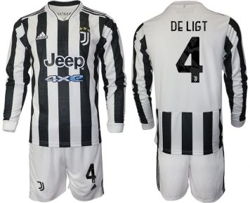 FC Juventus Turin Matthijs de Ligt 4# Herren 2021/22 Heimtrikot Schwarz/Weiss