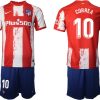 Fussball Trikotsatz Atletico Madrid 2021-22 Heimtrikot in rot mit Aufdruck CORREA 10