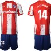 Fussball Trikotsatz Atletico Madrid 2021-22 Heimtrikot in rot mit Aufdruck M.Llorente 14