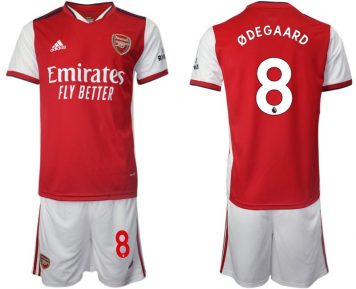 Fußballtrikot Fantrikot Adidas FC Arsenal Ødegaard 8 Heimtrikot rot 2021/22 + Kurze Hosen