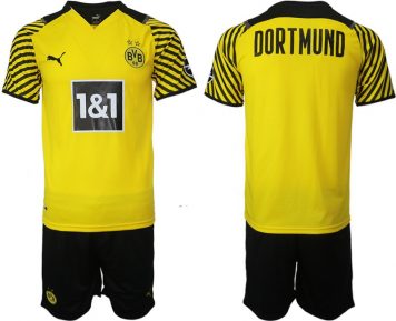 Gelbe Trikotsatz Borussia Dortmund 21-22 Fussball-Trikots online kaufen Anpassbarer