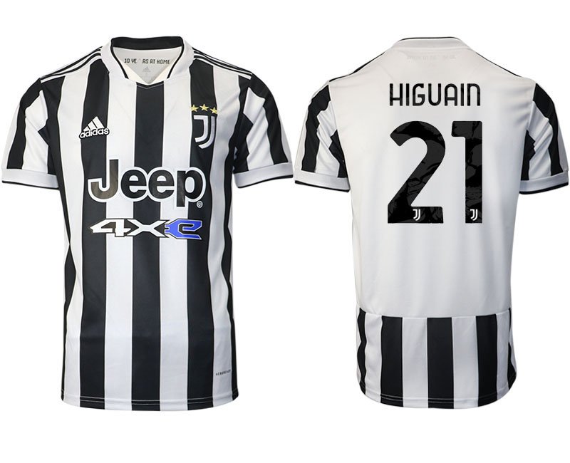 Günstige Fußballtrikots Juventus Heimtrikot 2021/22 mit Aufdruck Higuain 21