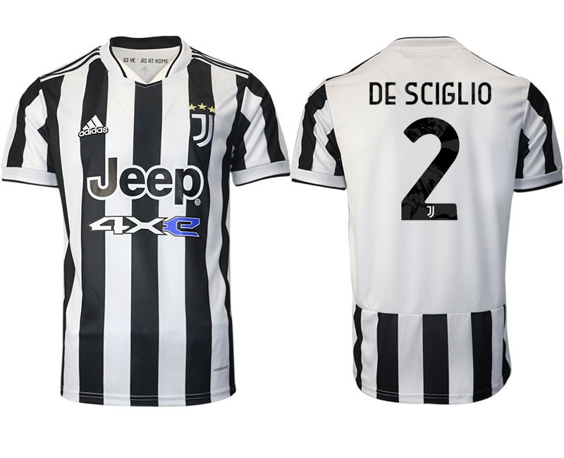 Günstige Fußballtrikots Juventus Turin Heimtrikot 2021/22 mit Aufdruck De Sciglio 2