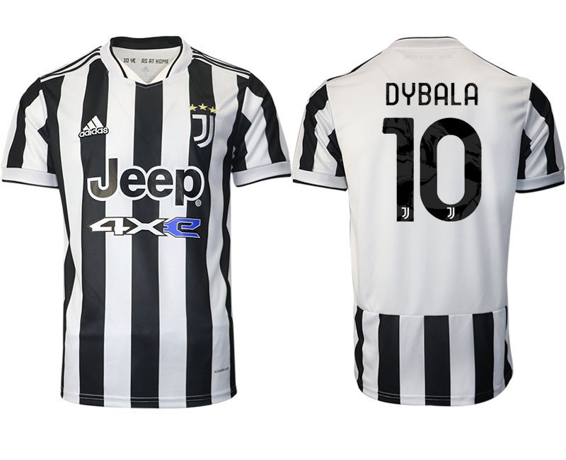 Günstige Fußballtrikots Juventus Turin Heimtrikot 2021/22 mit Aufdruck Dybala 10