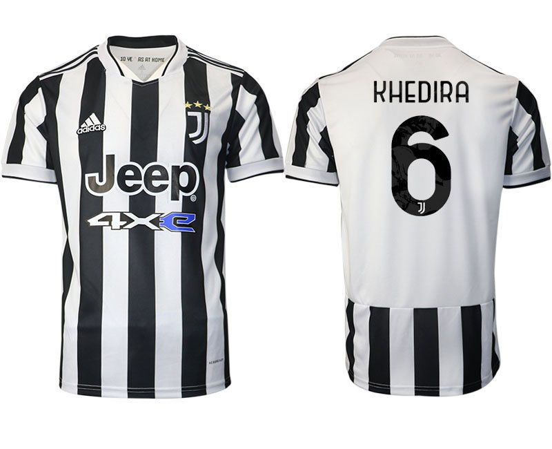Günstige Fußballtrikots Juventus Turin Heimtrikot 2021/22 mit Aufdruck Khedira 6