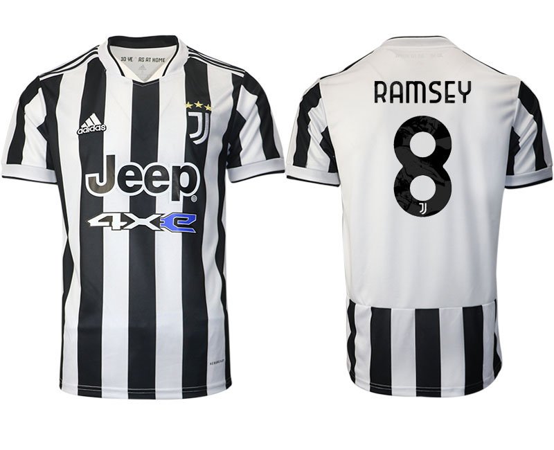 Günstige Fußballtrikots Juventus Turin Heimtrikot 2021/22 mit Aufdruck Ramsey 8