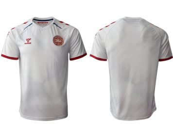 Günstige Dänemark Auswärts Trikot Away 20-21 Kurzarm Weiss