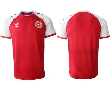 Günstige Dänemark Heimtrikot EM 2020 Kurzarm Rot