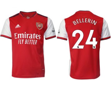 Heimtrikot Arsenal 2021/22 mit Aufdruck Bellerín 24 rot/weiss