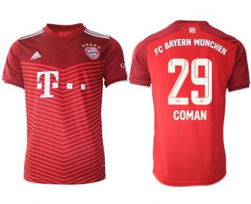 Heimtrikot FC Bayern München Saison 21/22 rot mit Aufdruck Coman 29