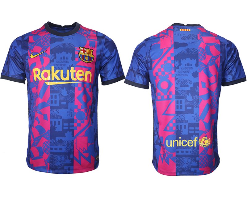 Herren Drittes Trikot FC Barcelona Third Stadium Shirt 2021/22 dunkelblau/gelb