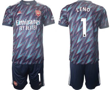 Herren FC Arsenal 2021/22 blau Ausweichtrikot LENO 1 + Kurze Hosen