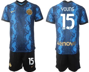 Inter Mailand Ashley Young #15 Heimtrikot 21/22 Trikotsatz Kurzarm + Kurze Hosen