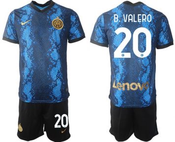 Inter Mailand Borja Valero Heimtrikot Trikotsatz Offizielles Set 2021-2022 Nummer 20