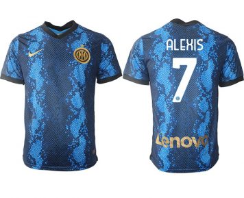 Inter Milan Alexis Sánchez #7 Herren Heimtrikot 2021/22 Home Fußballtrikots Kurzarm